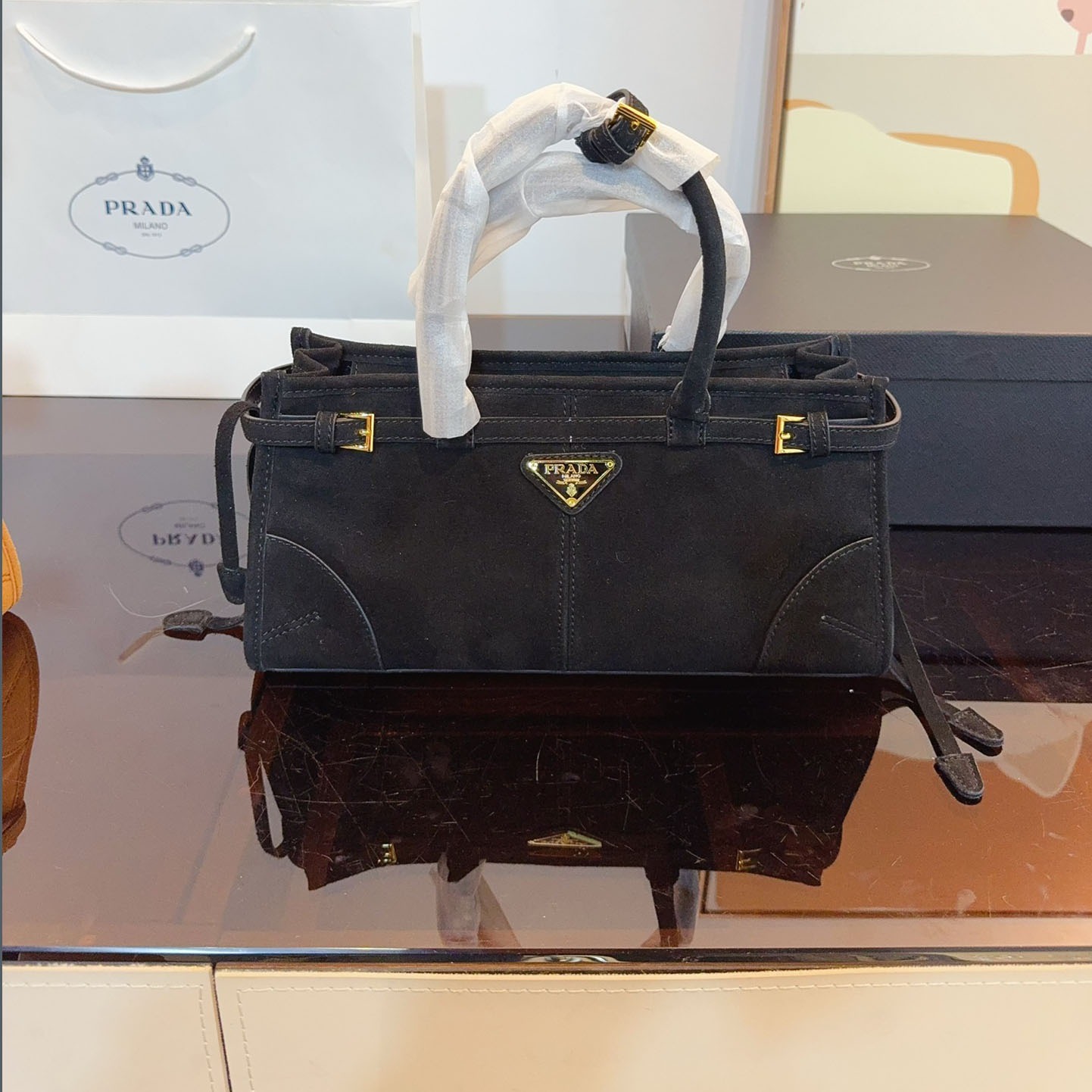 PAR Suede Horizontal Fashion Women's Shoulder Bag MC24092405