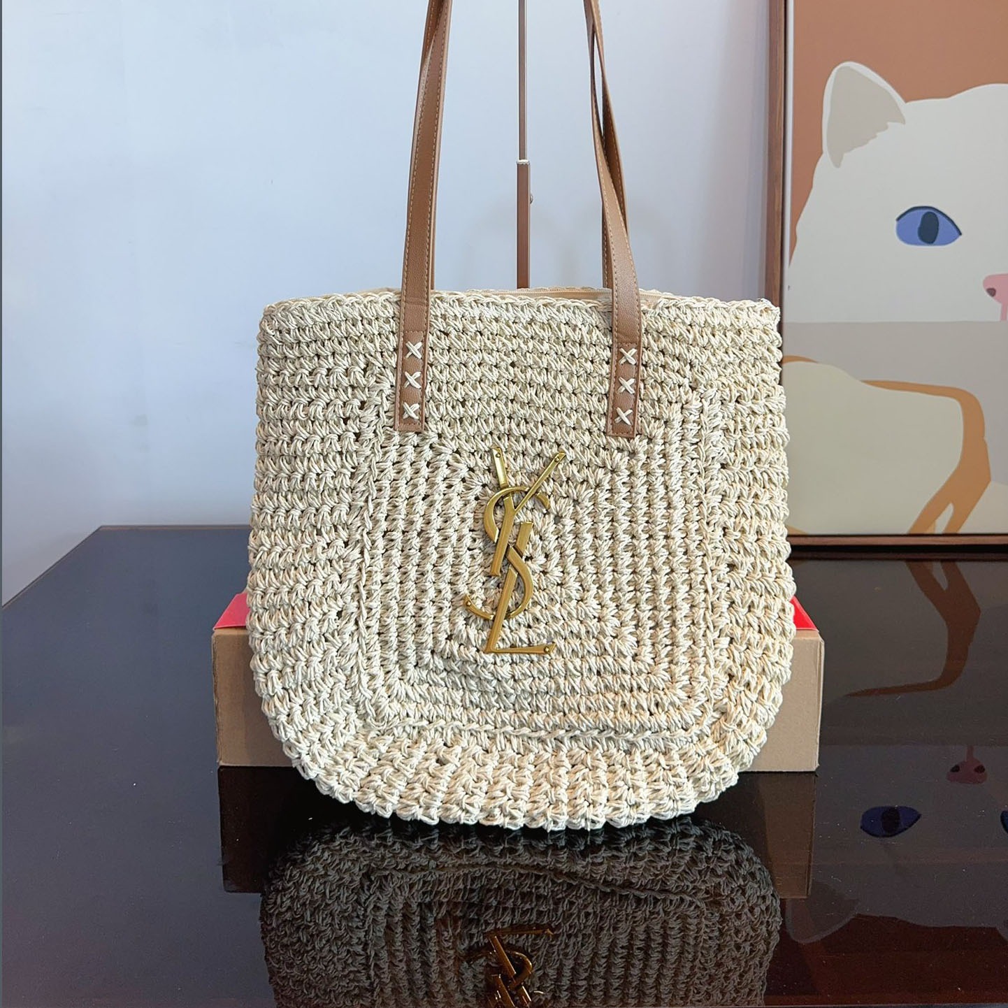 YSL New Straw Women's Shoulder Bag DG24100801