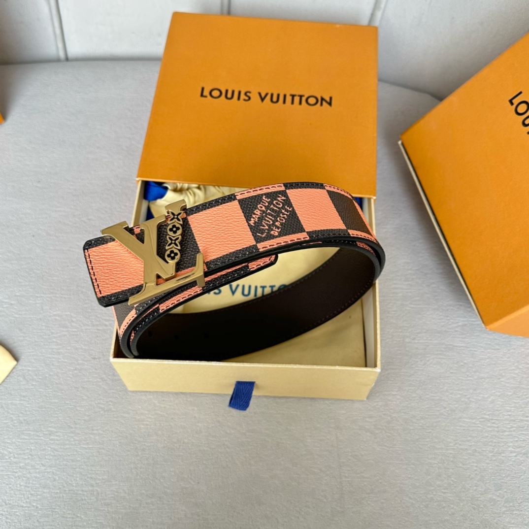 LV  Double-sided Reversible unique color Logo Buckle  men's belt YV24052206