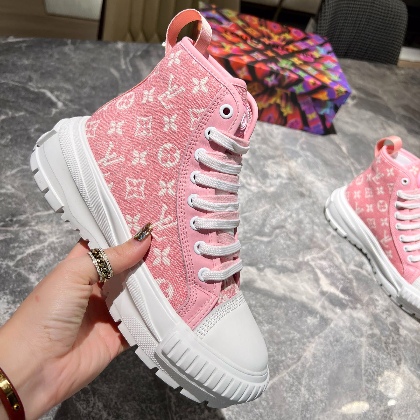 LV Fashion Denim Women's Sneakers MC24092201