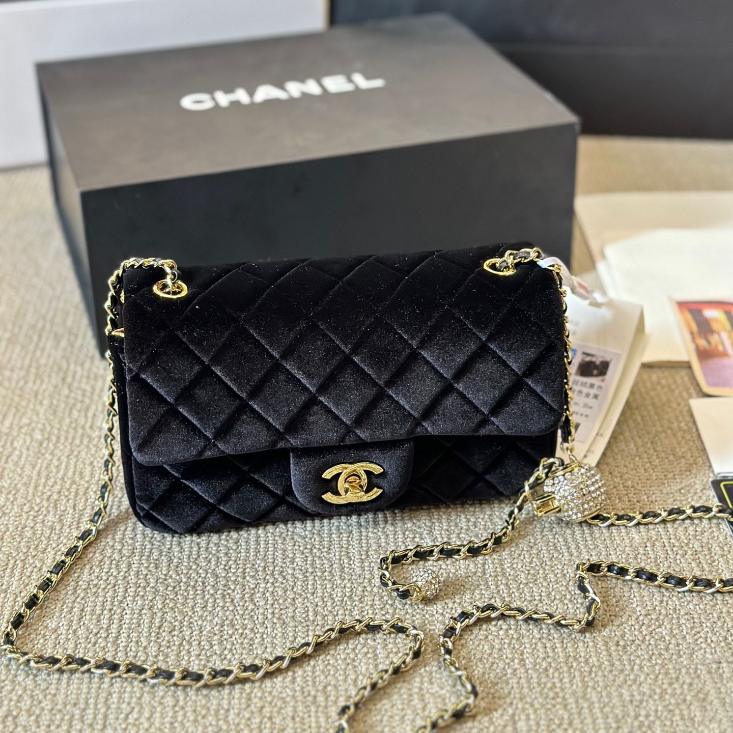 CH Mini Rectangular Bag with Gold Ball MC24092203