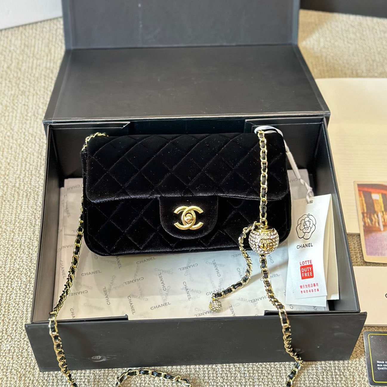 CH Mini Rectangular Bag with Gold Ball MC24092203