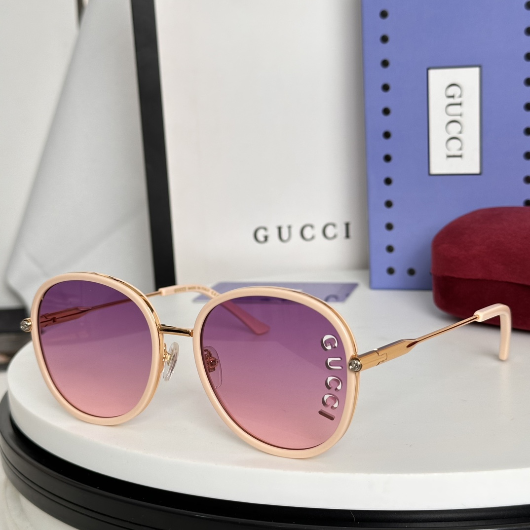 GG Women's gradient lens round sunglasses YV24052305