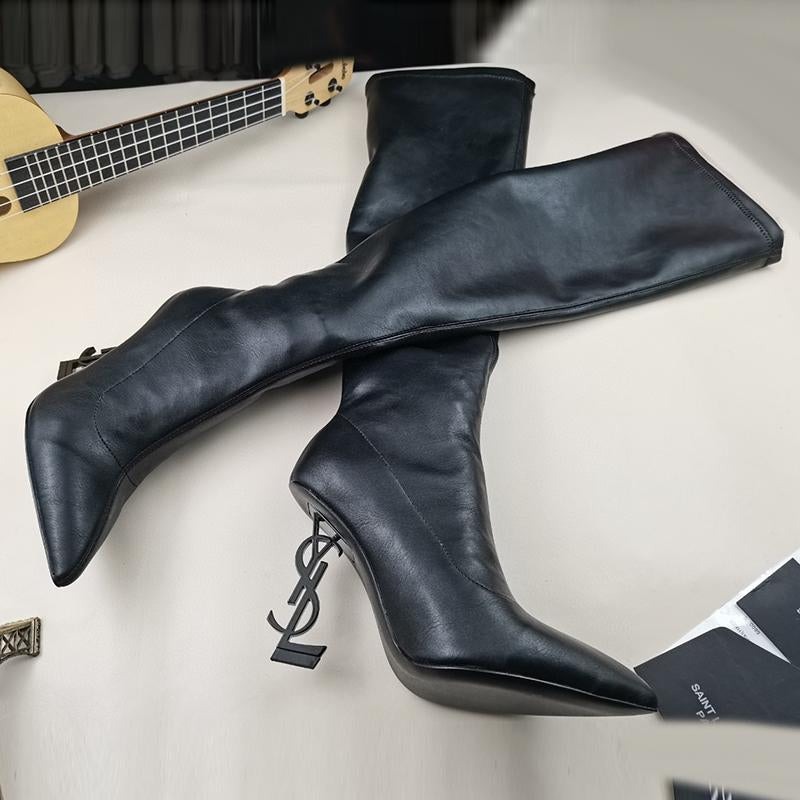 YSL New Fashion Cowhide High Heel Boots DD250215