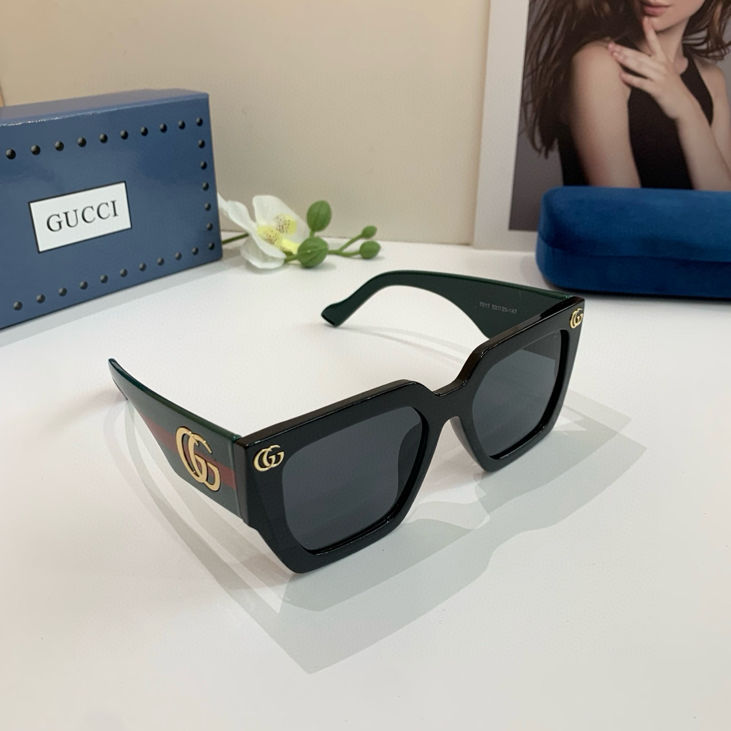 GG New oversized square trendy polarized sunglasses YV24052317