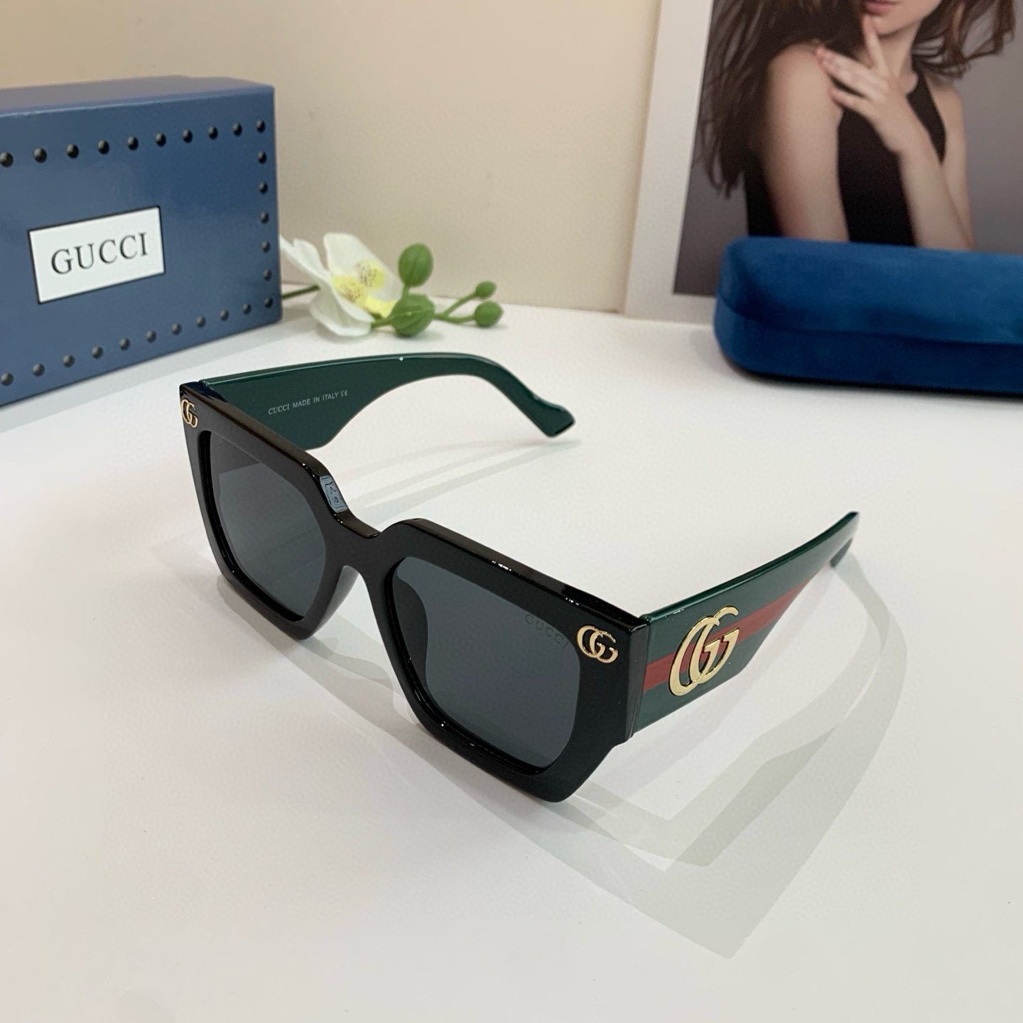 GG New oversized square trendy polarized sunglasses YV24052317