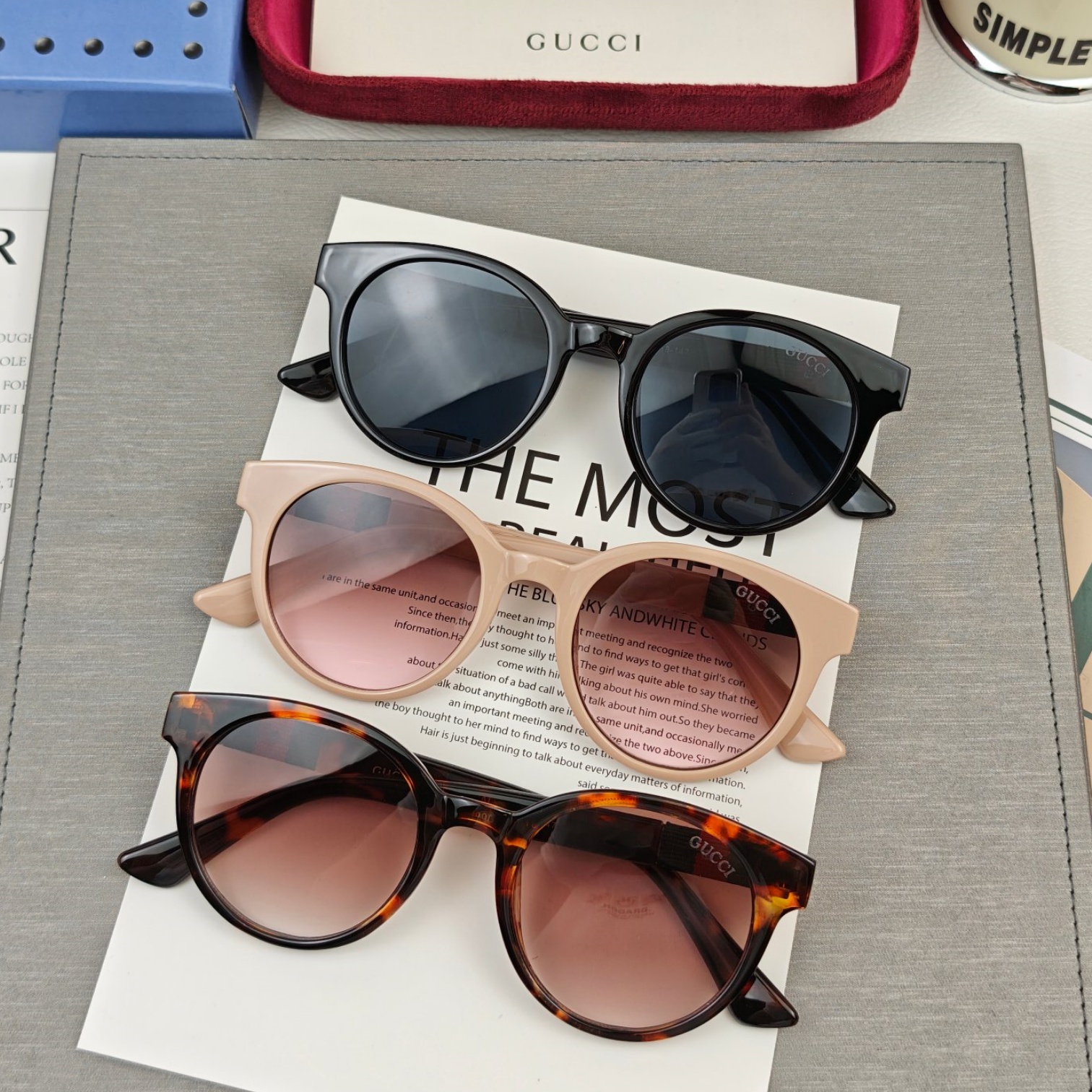 GG  Round framesretro fashionable sunglasses YV240524030