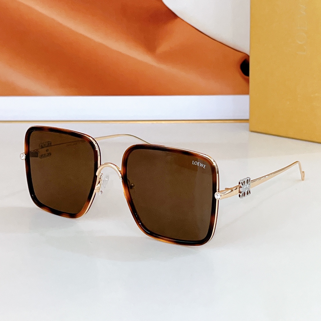 LOE  Large - frame gradient lenses metal sunglasses  YV240524025