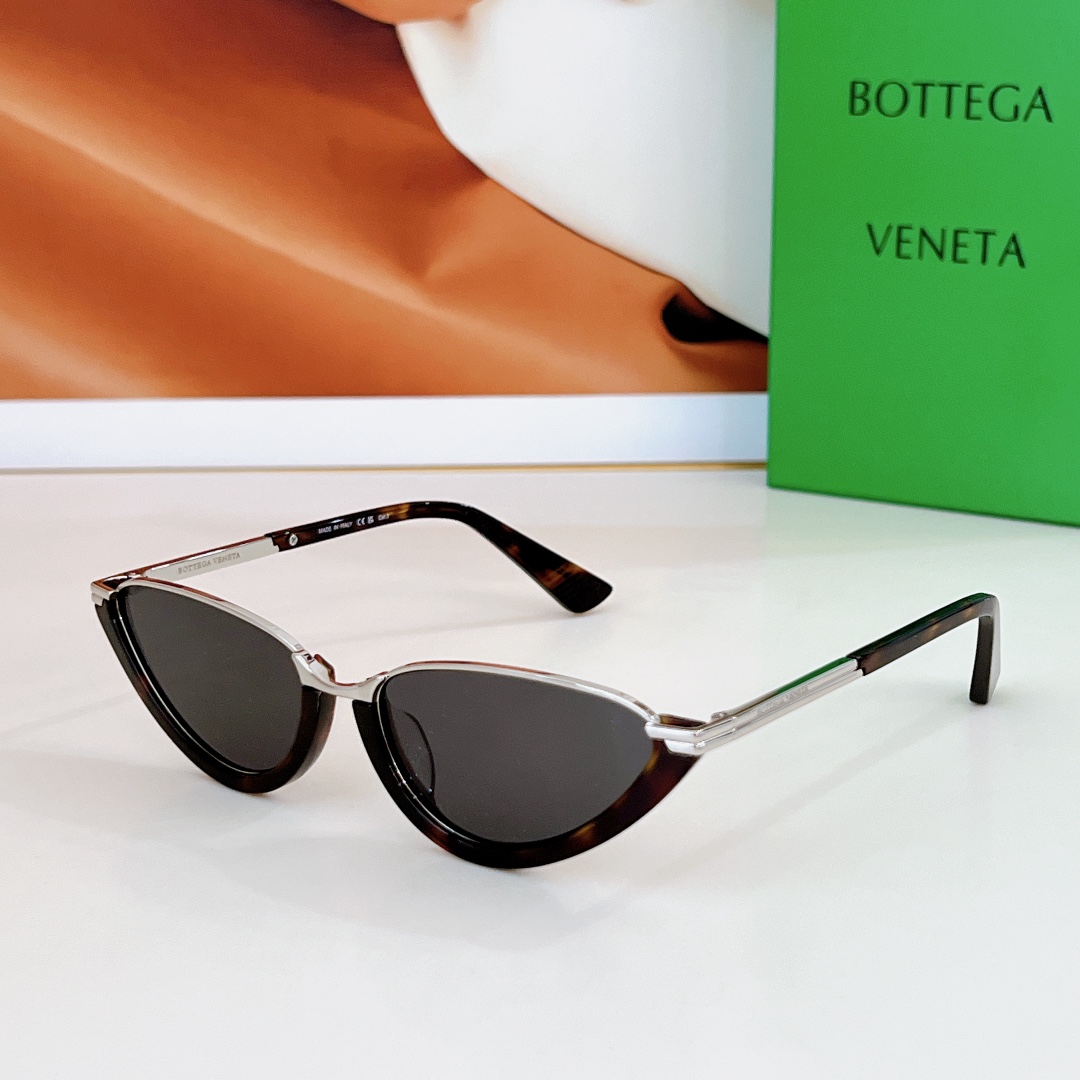 BV  Unique cat - eye shaped metal sunglasses YV240524022