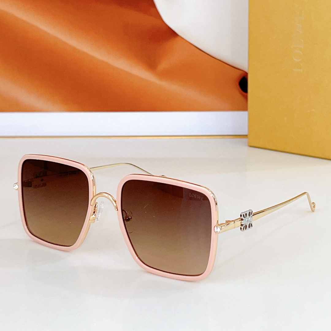 LOE  Large - frame gradient lenses metal sunglasses  YV240524025