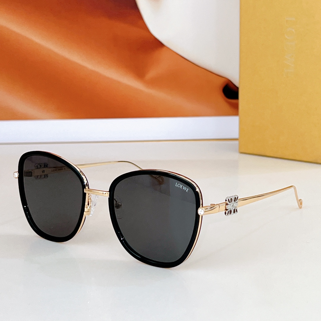 LOE  Large - frame gradient lenses metal sunglasses  YV240524023