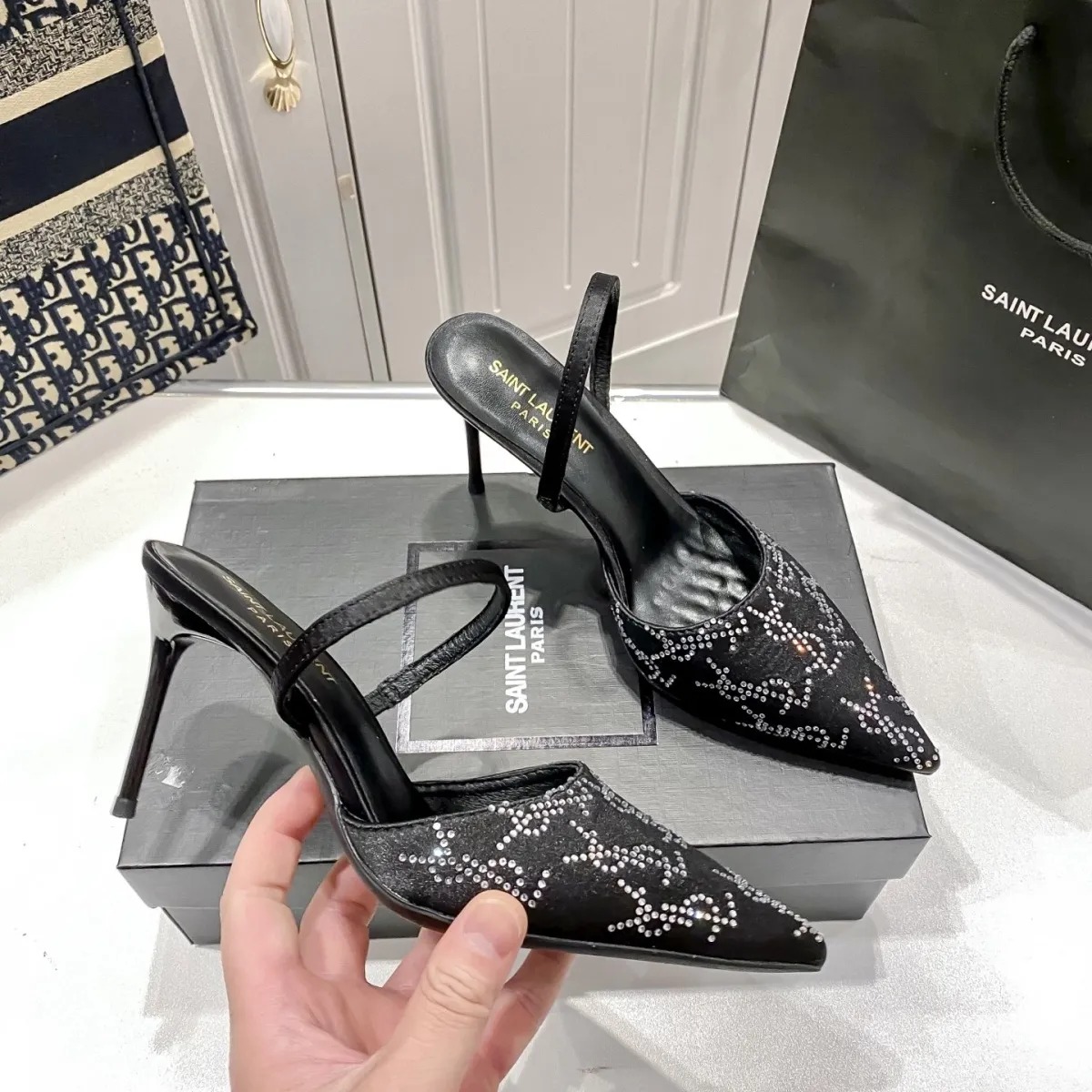 YSL Fashionable Ladies Pointed High Heels ST25041526