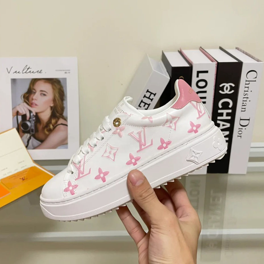 LV time out series pink logo casual shoes SGM250214
