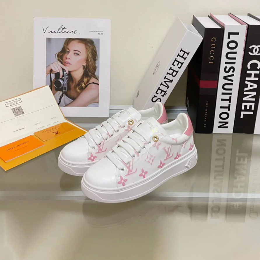 LV time out series pink logo casual shoes SGM250214