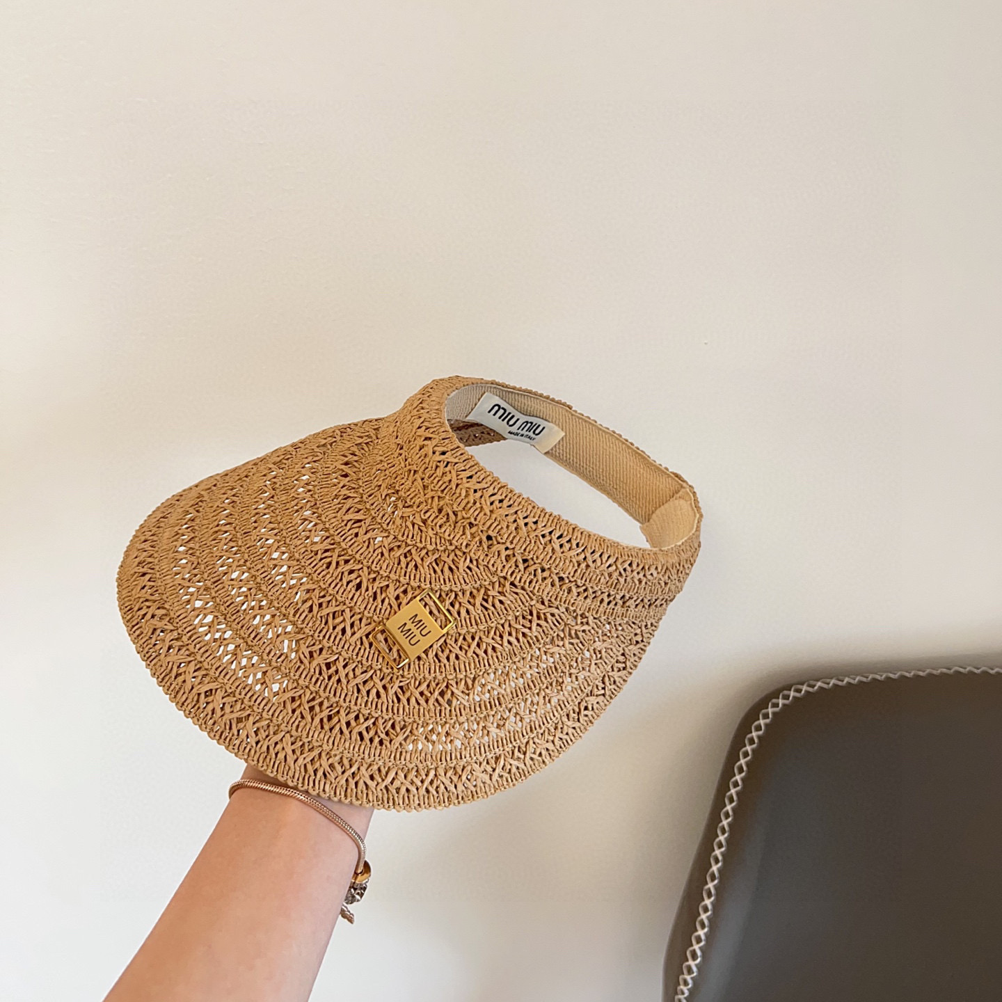 MIU New Straw Beach Sun Hat TE250440