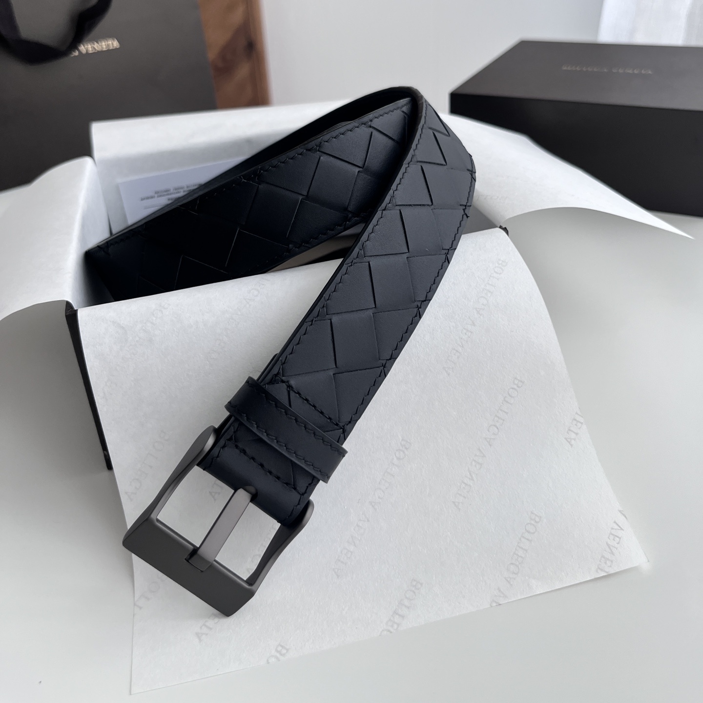 BV New men's hand-woven calfskin Belt YV24052606