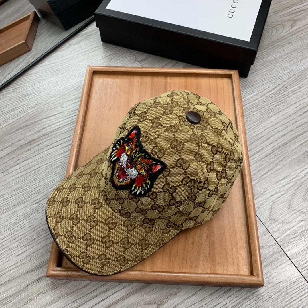 GG Fashion tiger head embroidered hat TE250481