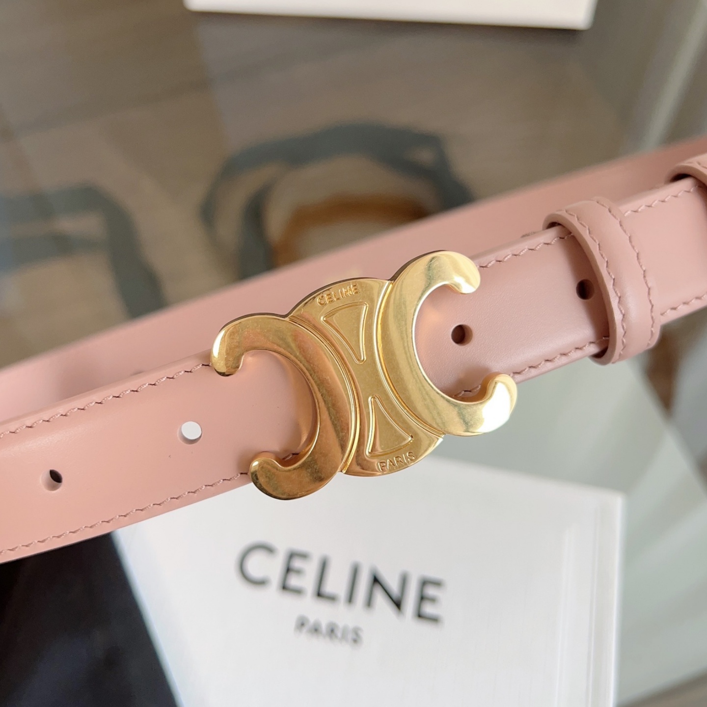 CE Women's Basic Style Arc De Triomphe Buckle Belt YV24052605