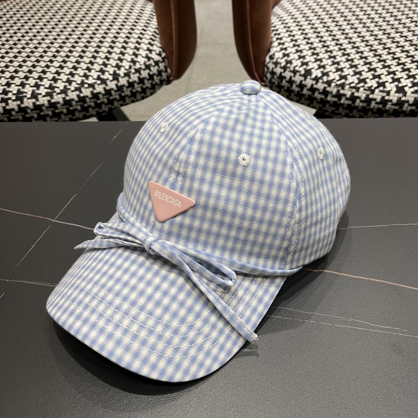 BAL Spring Plaid Baseball Cap TE250431