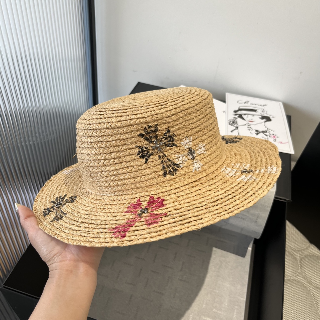 C Fashionable straw sun hat TE250473