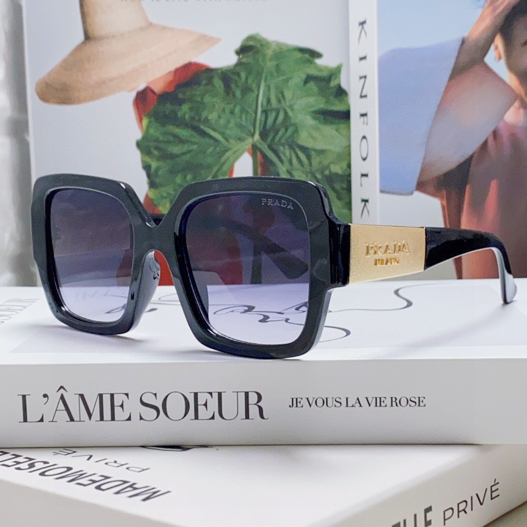 PRA New multicolored large - frame glasses Sunglasses YV240526011