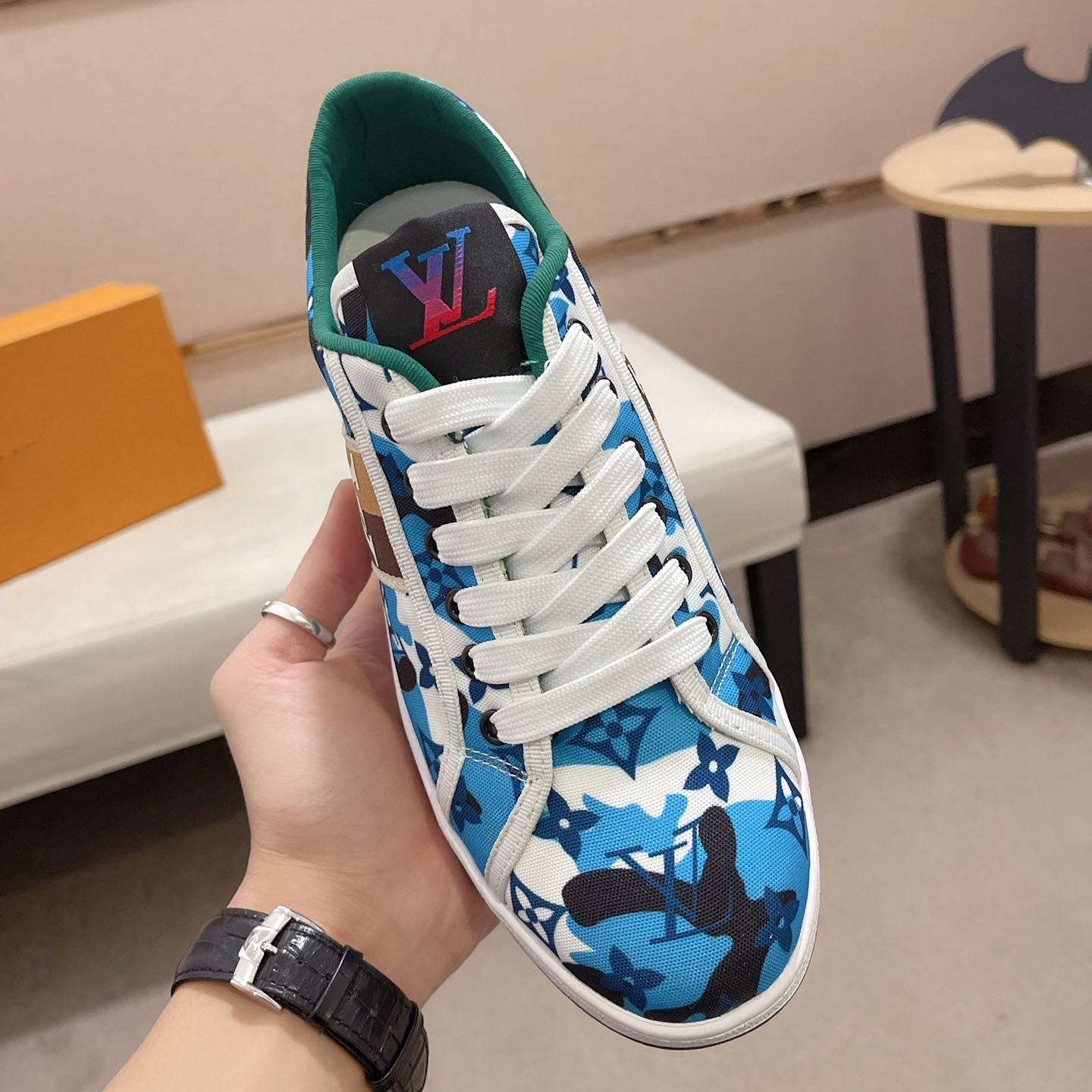 LV Sky Blue Casual Sports Shoes TE250404