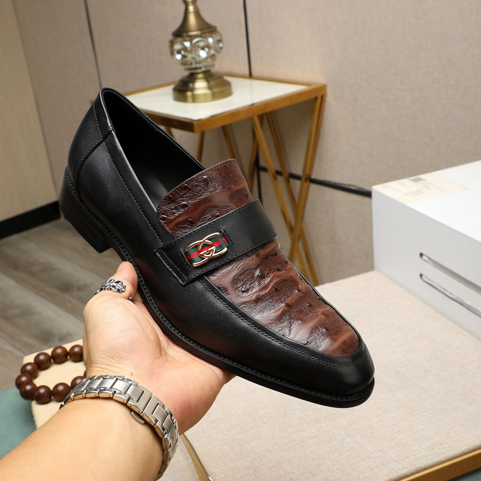 GG Men's Stylish Casual Leather Shoes SY250404