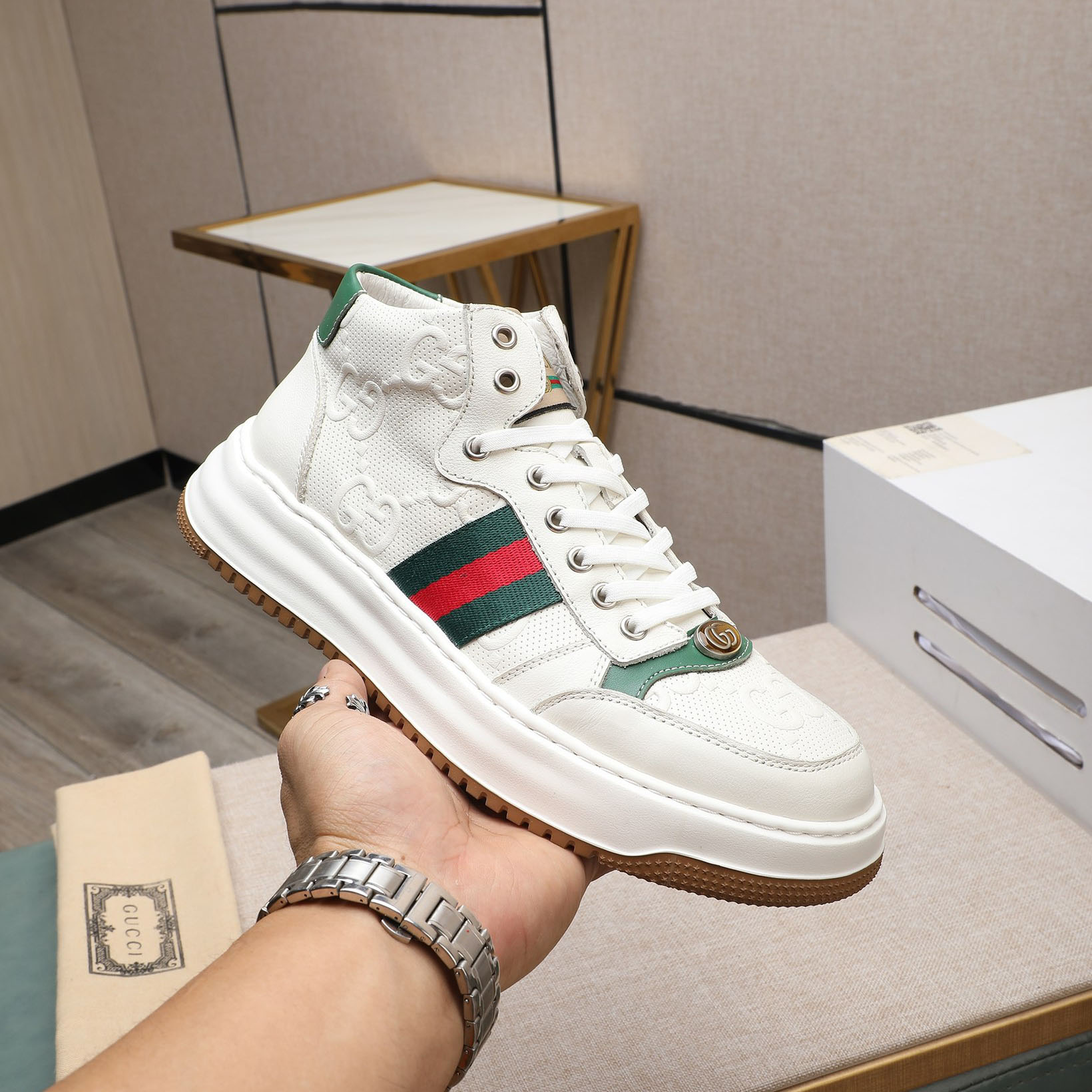 GG Men's Classic High-Top Sneakers TE250403