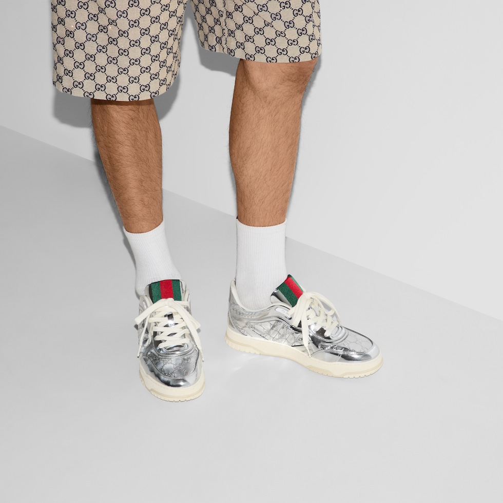 GG Re-Web Collection Couples' Webbing Shiny Leather Sneakers SYB250412