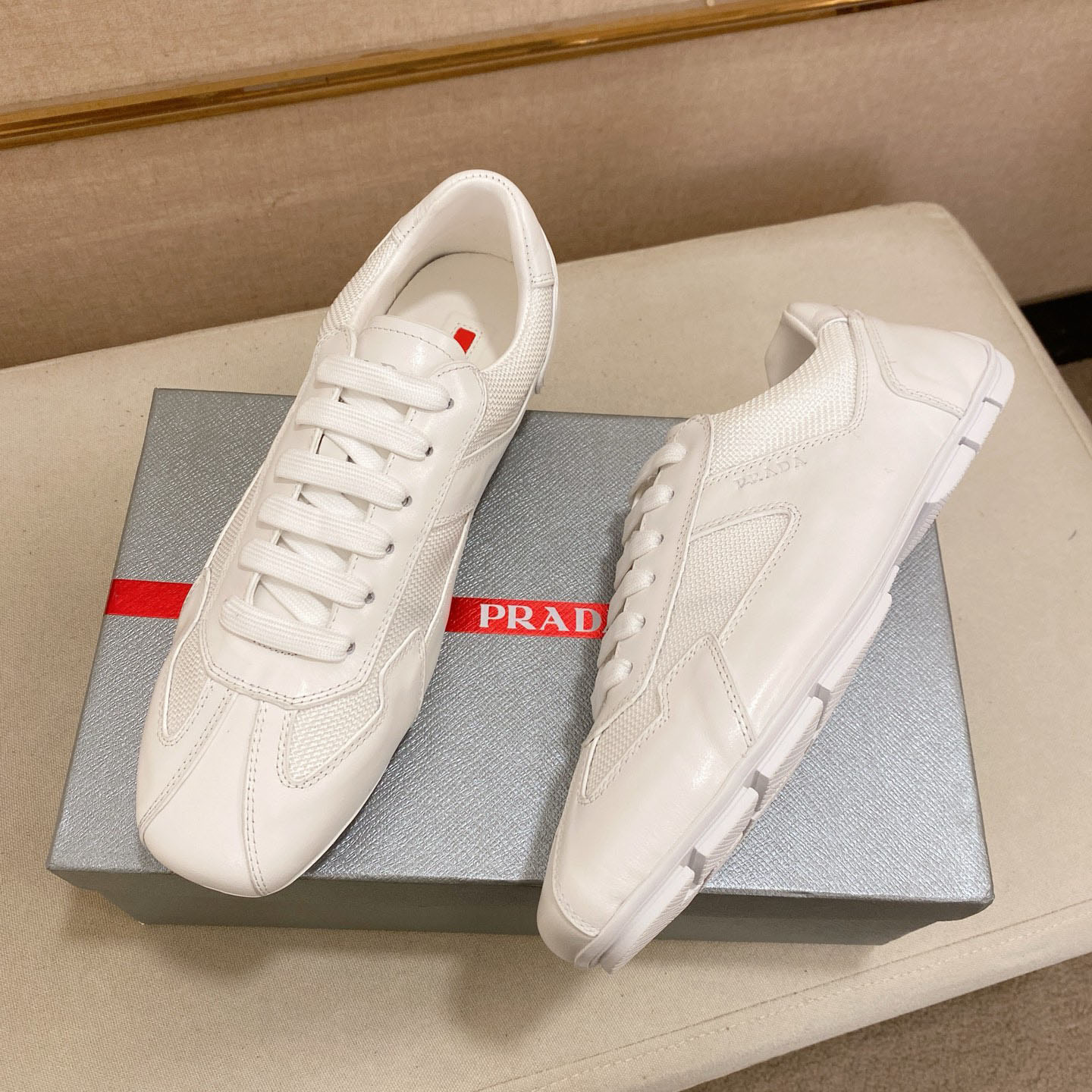 PRA Genuine Leather Panelled Sports Shoes ED240421