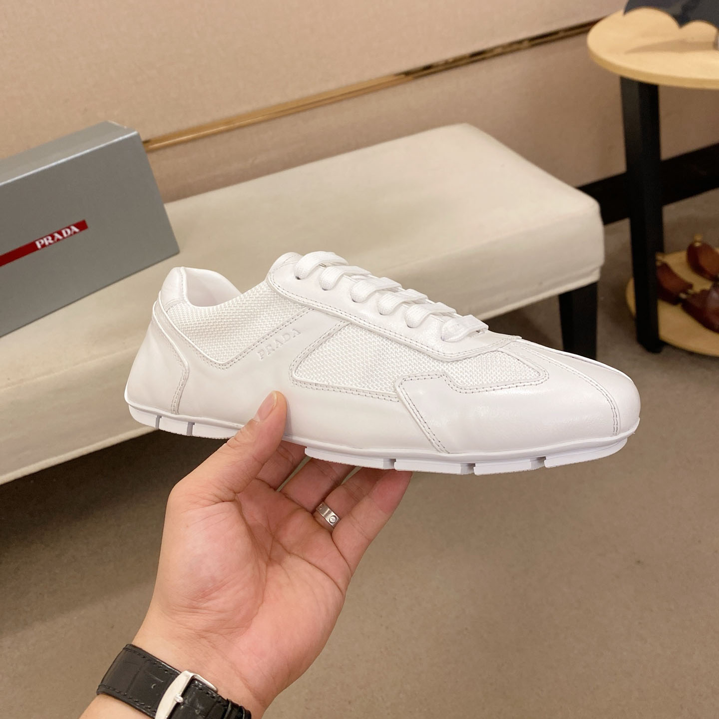 PRA Genuine Leather Panelled Sports Shoes ED240421