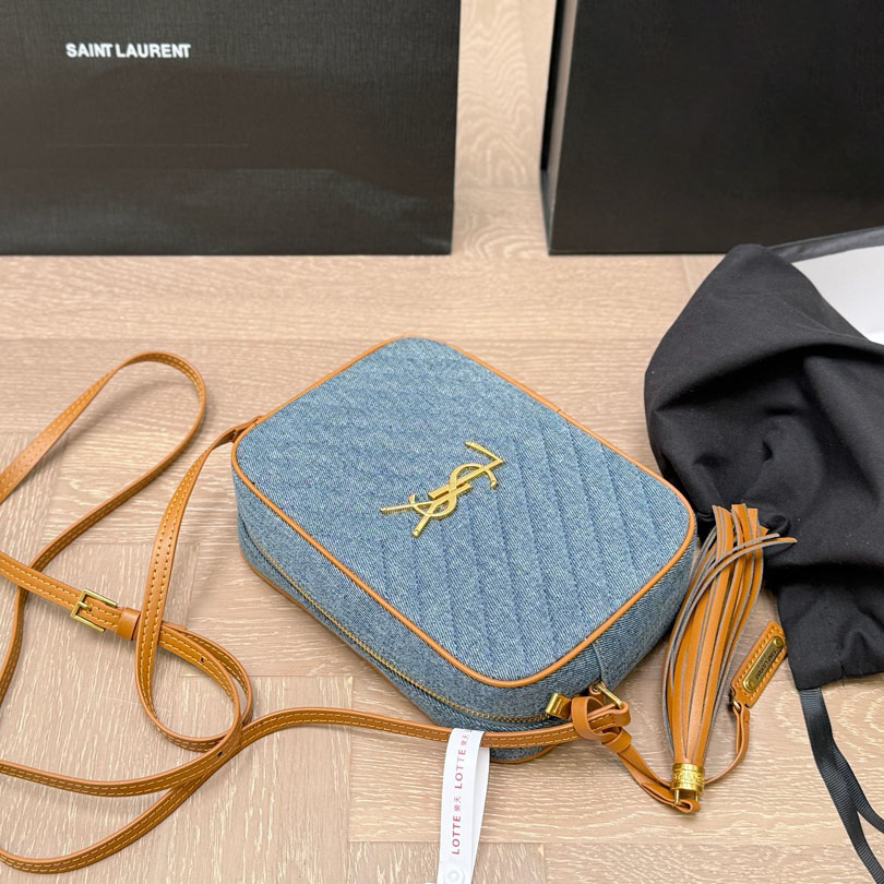 YSL Denim-Style Shoulder Bag BV250403