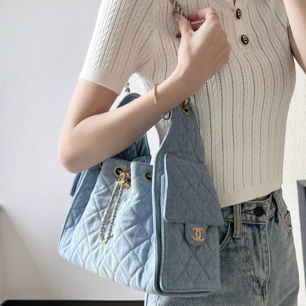 CH 25C Hobo Denim Underarm Bag BV240516