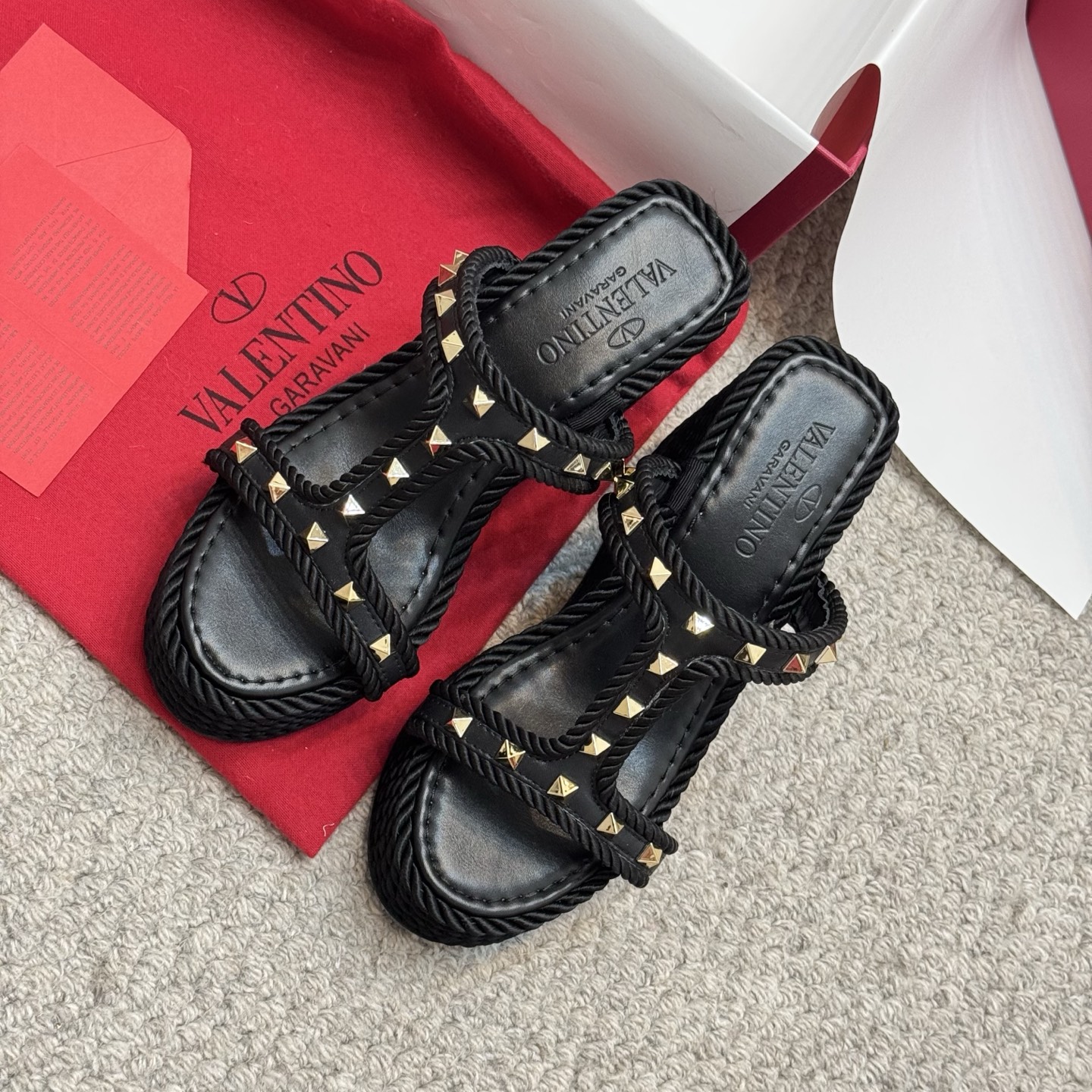 VT Rivet & Rope Woven Wedge Sandals MS250420