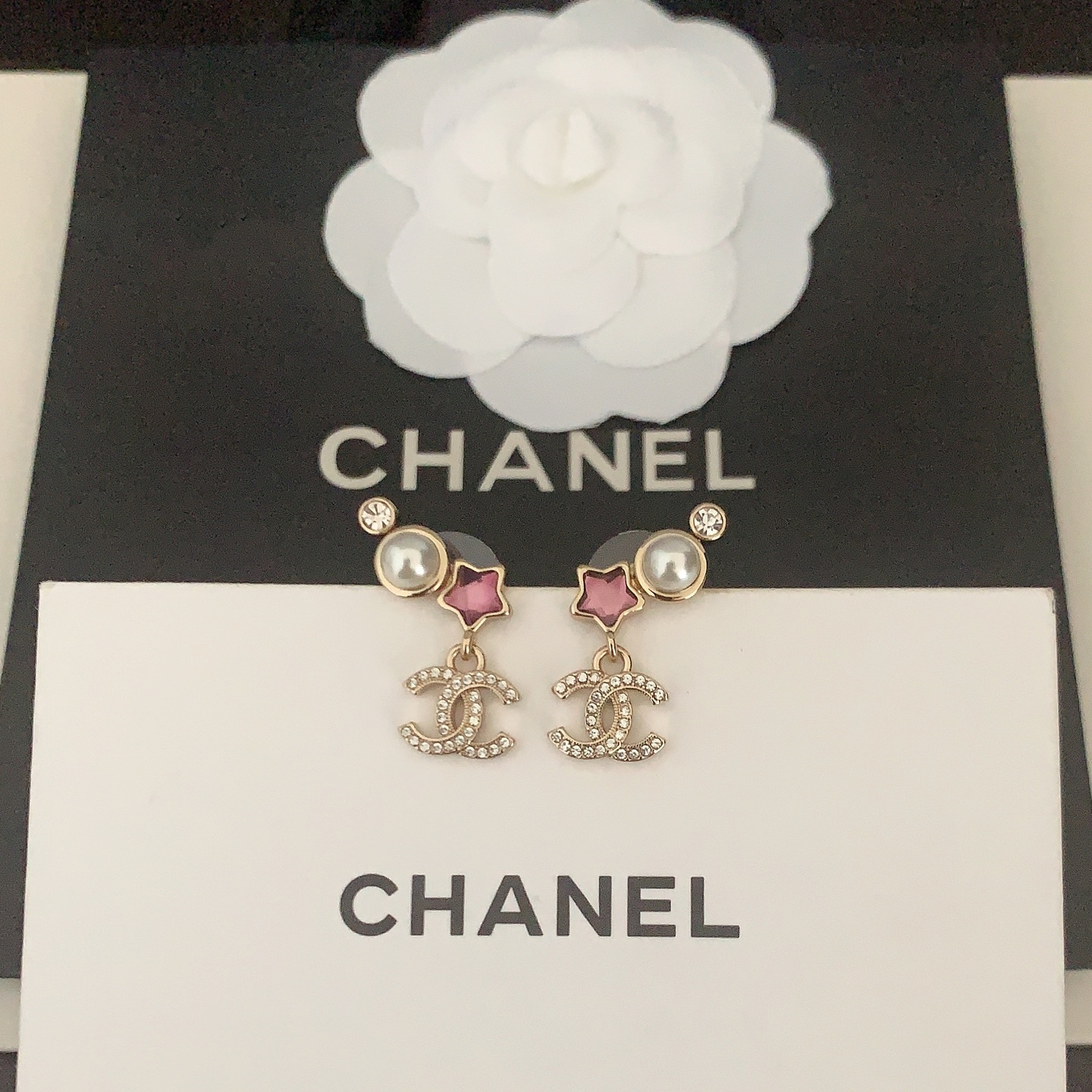 CH Pink five - pointed star earrings  YV24060112