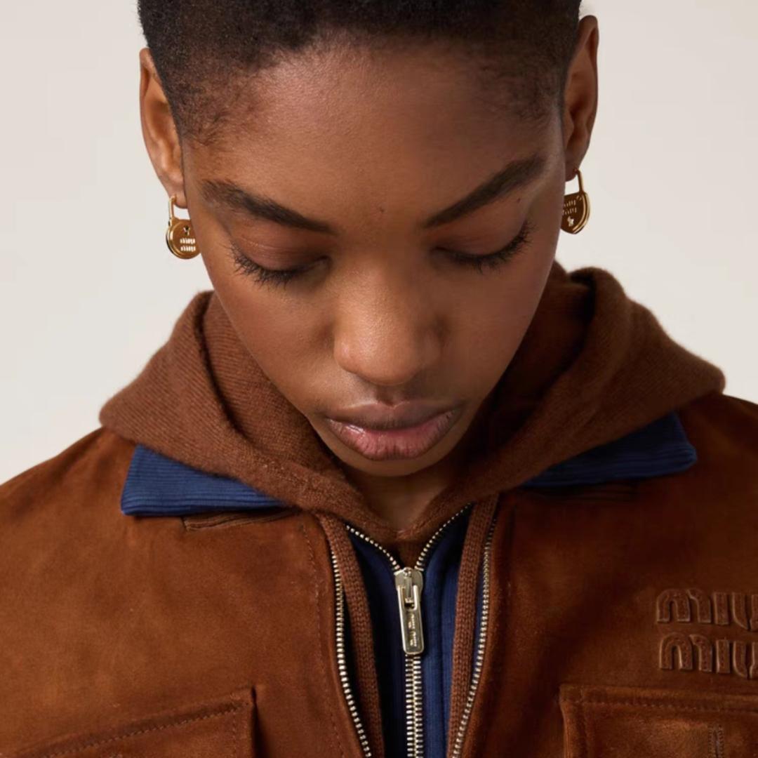 Miu  Lock - shaped Earrings YV24060127