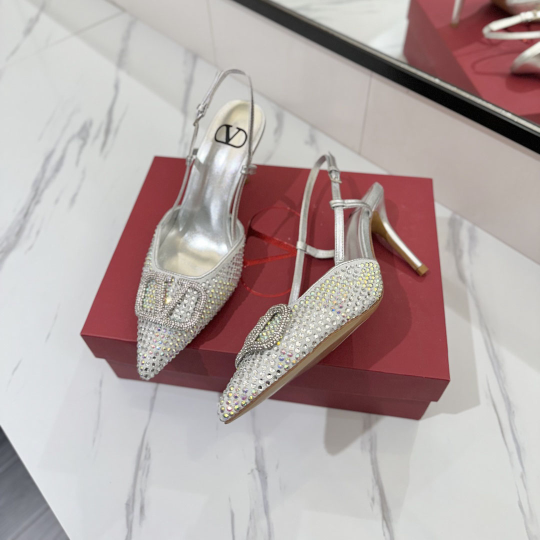 VT Signaturf Shoes Collection Rhinestone High Heels GDJ250413