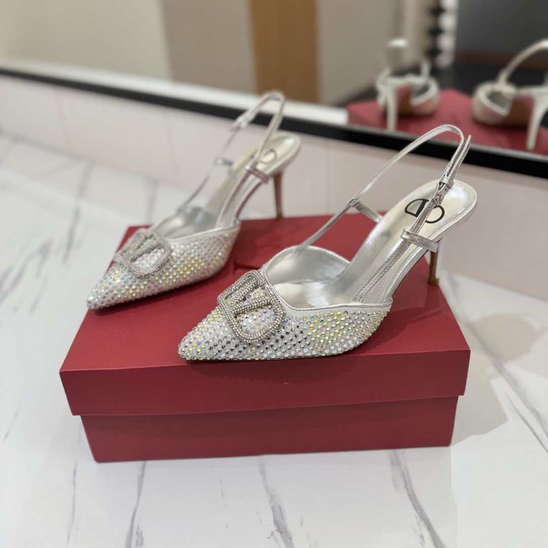 VT Signaturf Shoes Collection Rhinestone High Heels GDJ250413