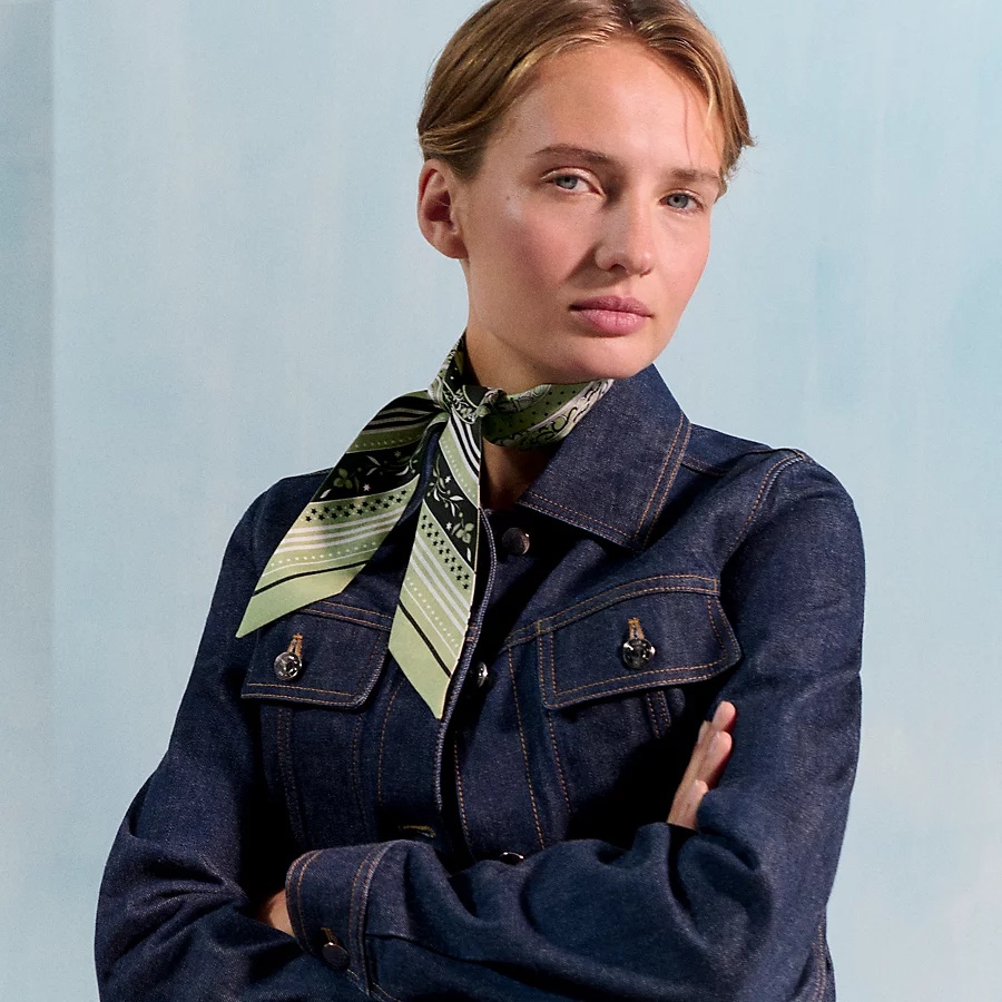 HM  Festival des Amazones Bandana Twilly silk scarf  YV24060107