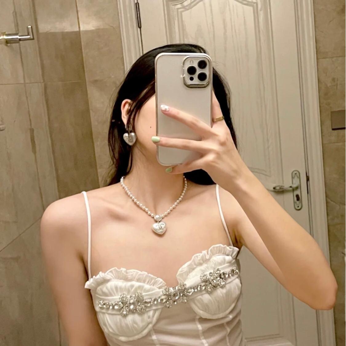 CH  New heart - shaped  pearl necklace YV24060214