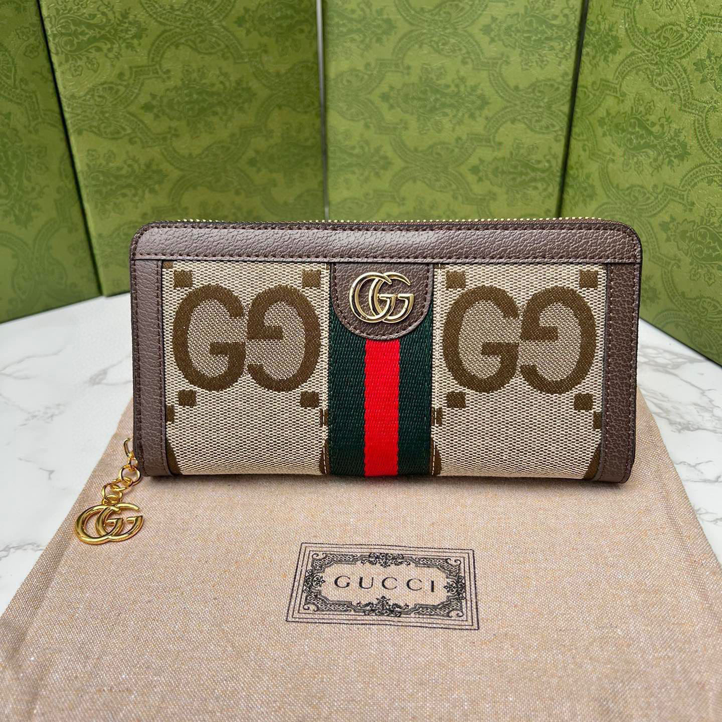 GG Leather Bamboo Wallet FH250514