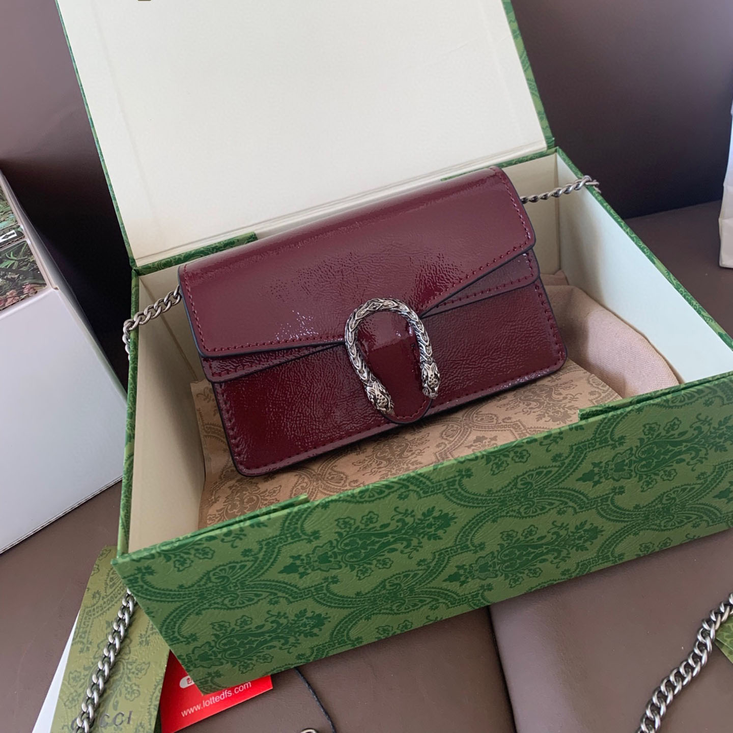 GG Dionysus Patent Leather Crossbody Bag FH250515