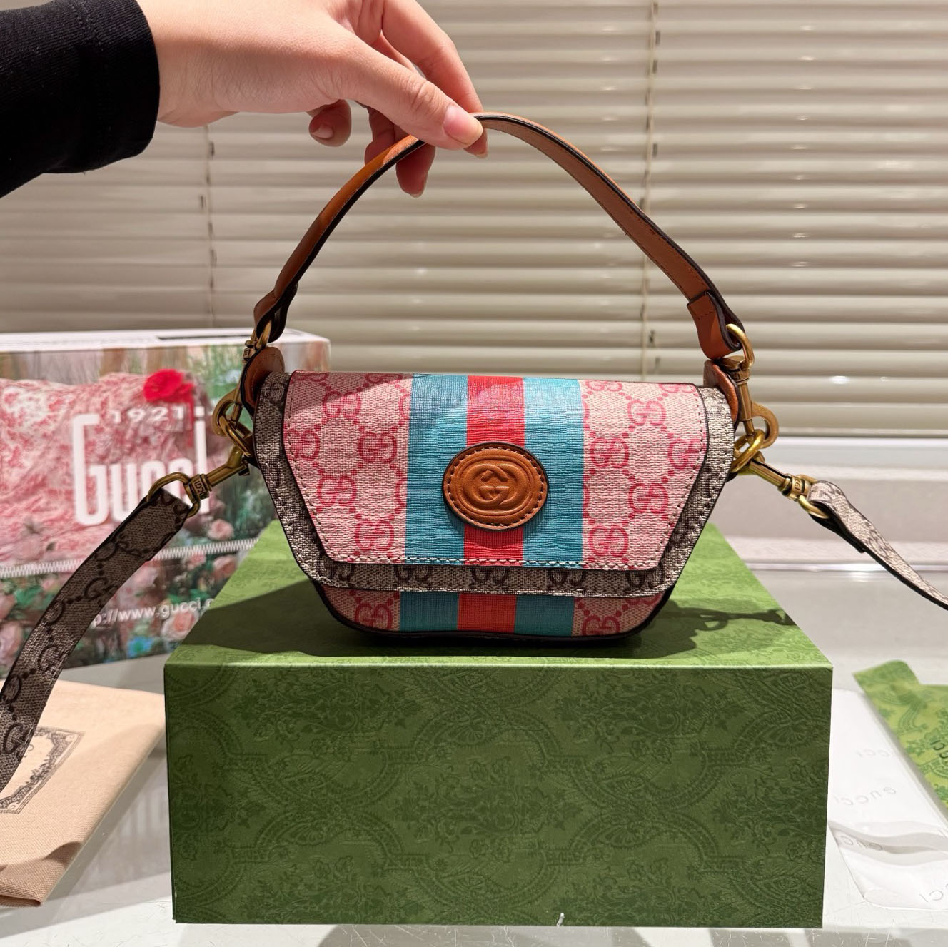 GG Oriental Red Shoulder Bag FH250524