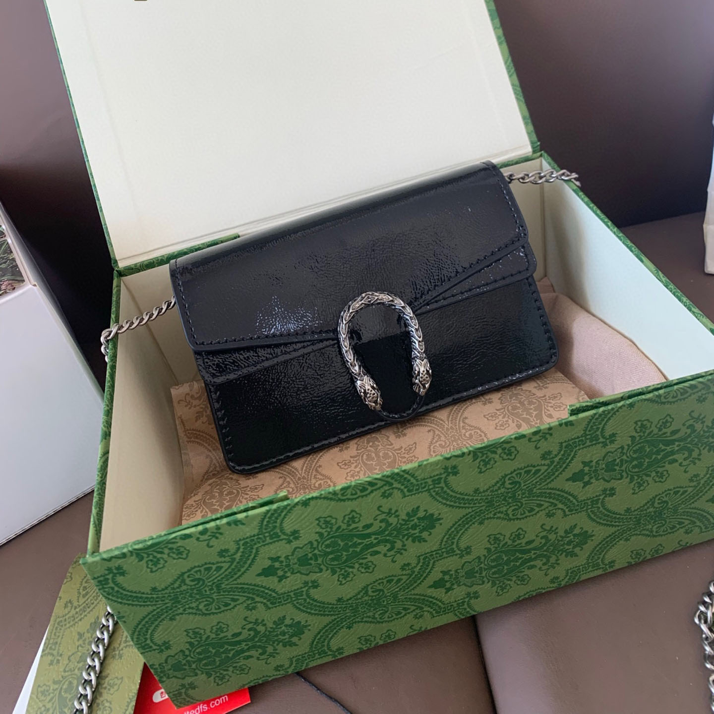 GG Dionysus Patent Leather Crossbody Bag FH250515