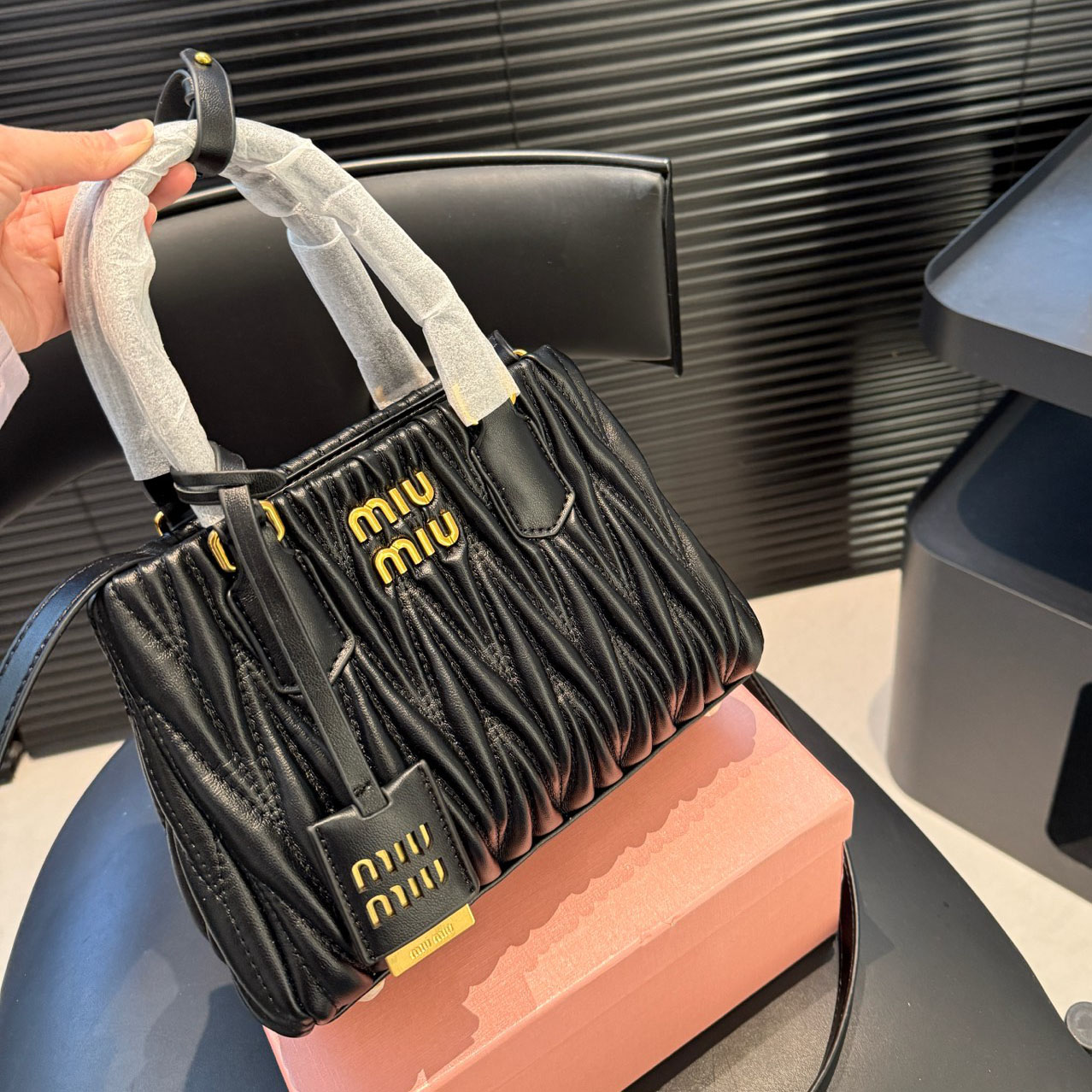 Miu New Pleated Tote WXR250428
