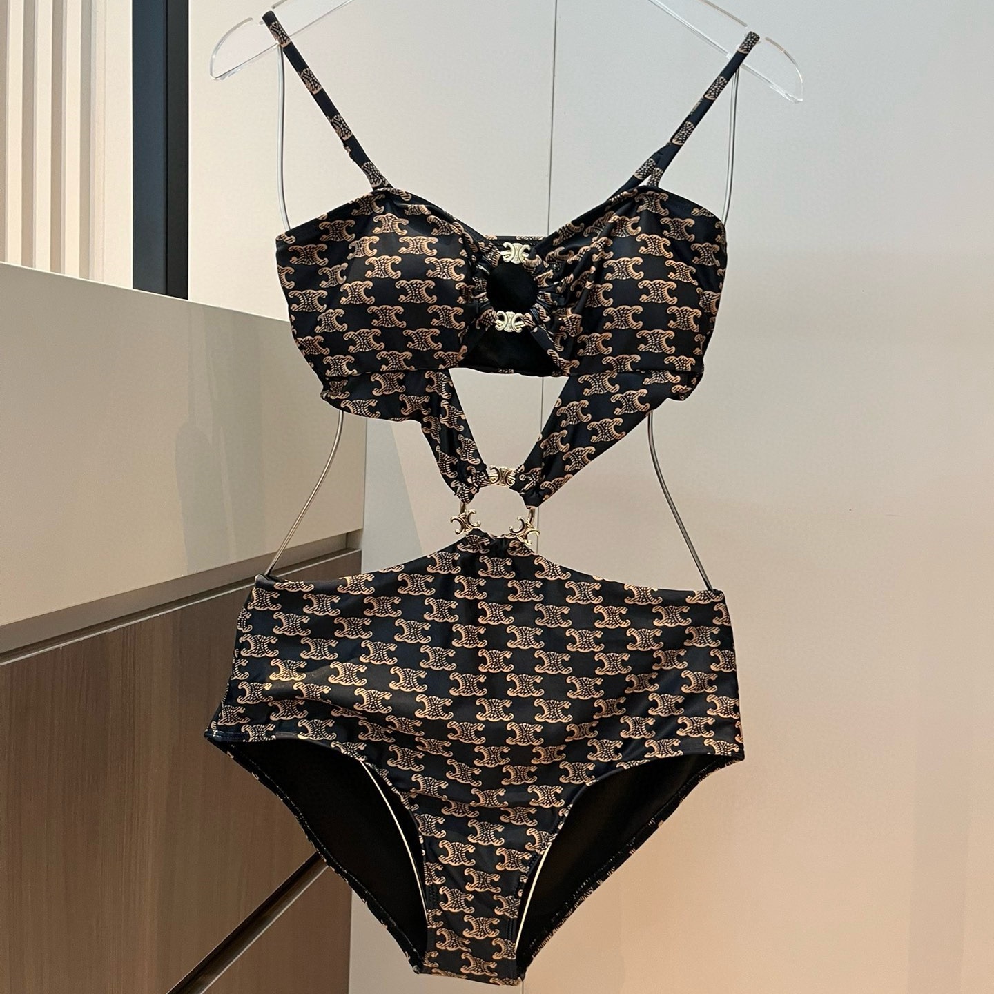 CE Classic Pattern One-Piece Swimsuit YV24060401