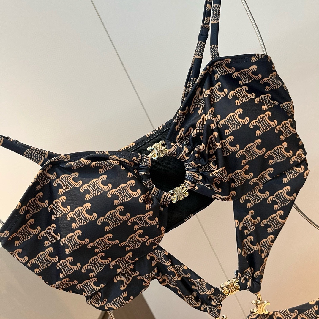 CE Classic Pattern One-Piece Swimsuit YV24060401