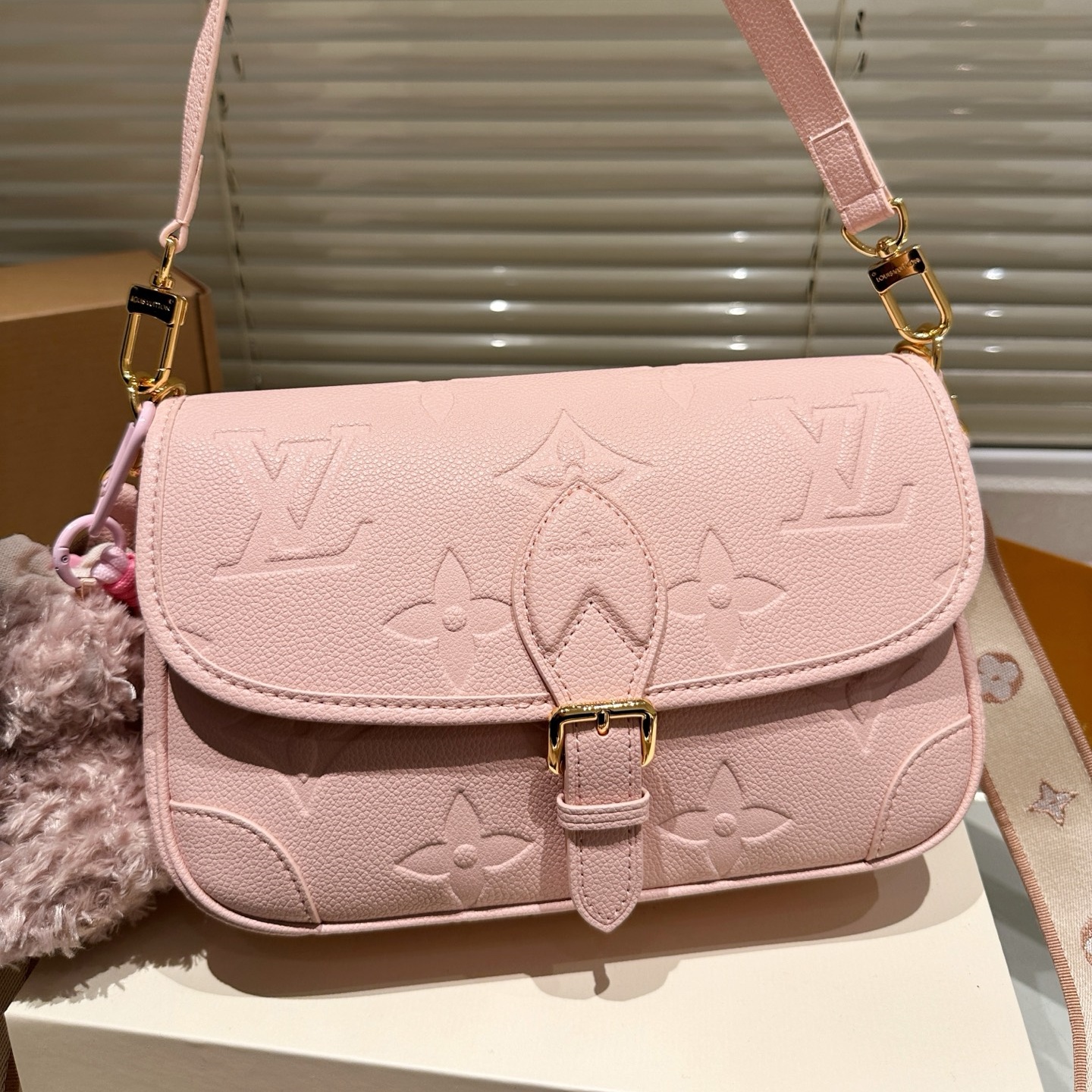 LV  Bicolor Monogram Empreinte Leather Pink Diane and  Nano Diane YV24060417
