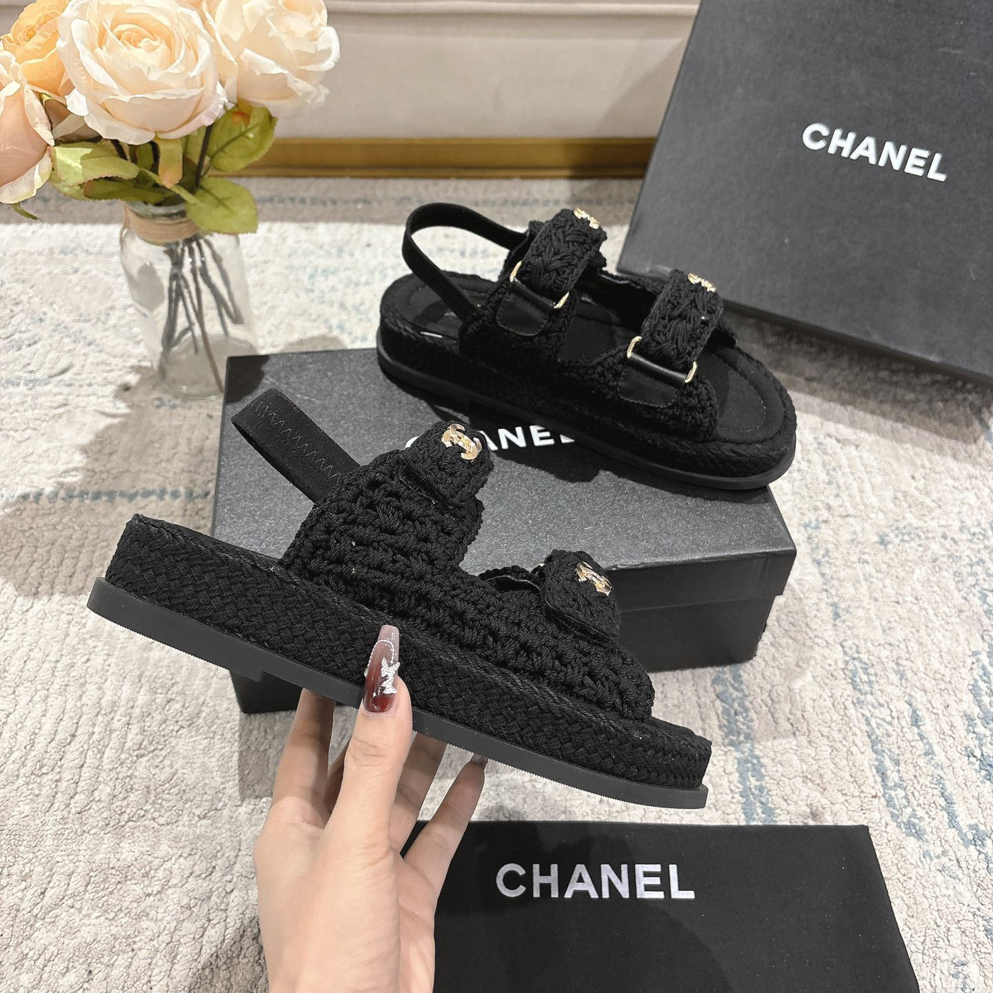 CH Wool-Braided Sandals FH250581