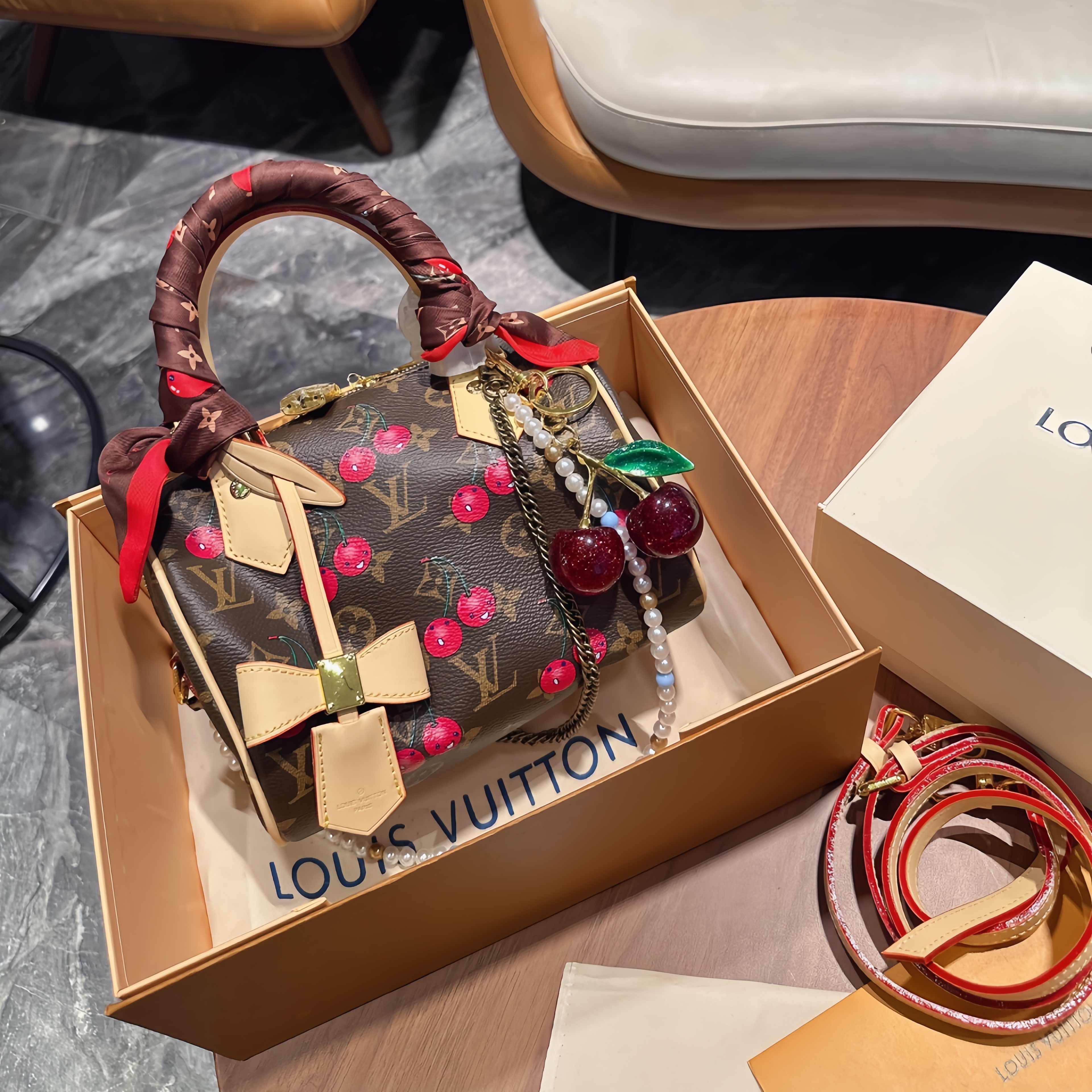 LV x TM Monogram Cherry Speedy20 YV24060501